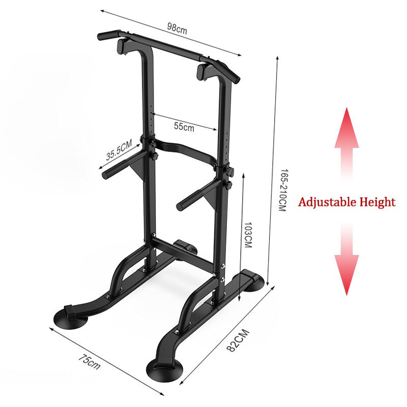 "Ultimate Home Gym Power Tower: Achieve Your Fitness Goals with Adjustable Height Pull-Up and Dip Station"