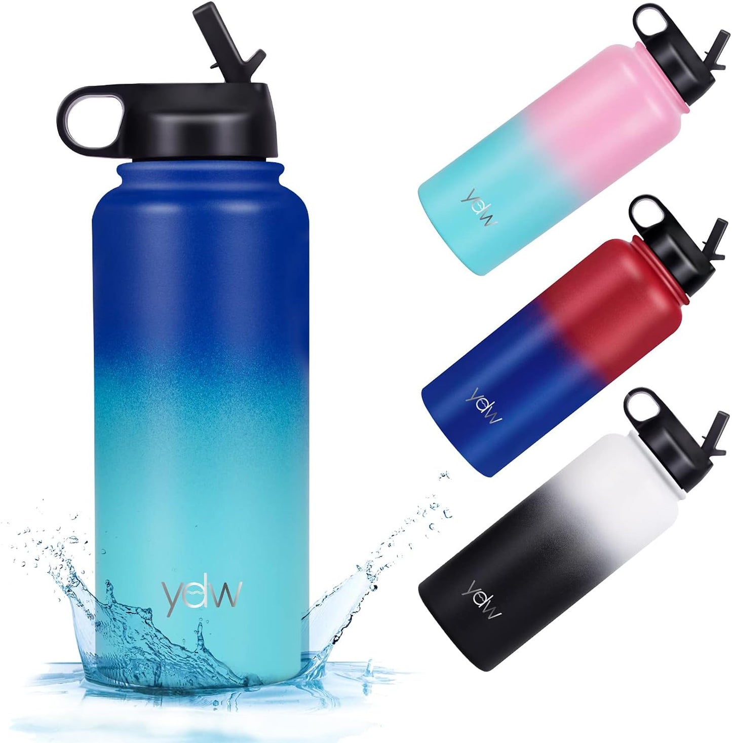 "Stay Hydrated and Refreshed All Day with Our Sleek Stainless Steel Water Bottle - Keeps Drinks Ice Cold for 24 Hours or Piping Hot for 12 Hours!"