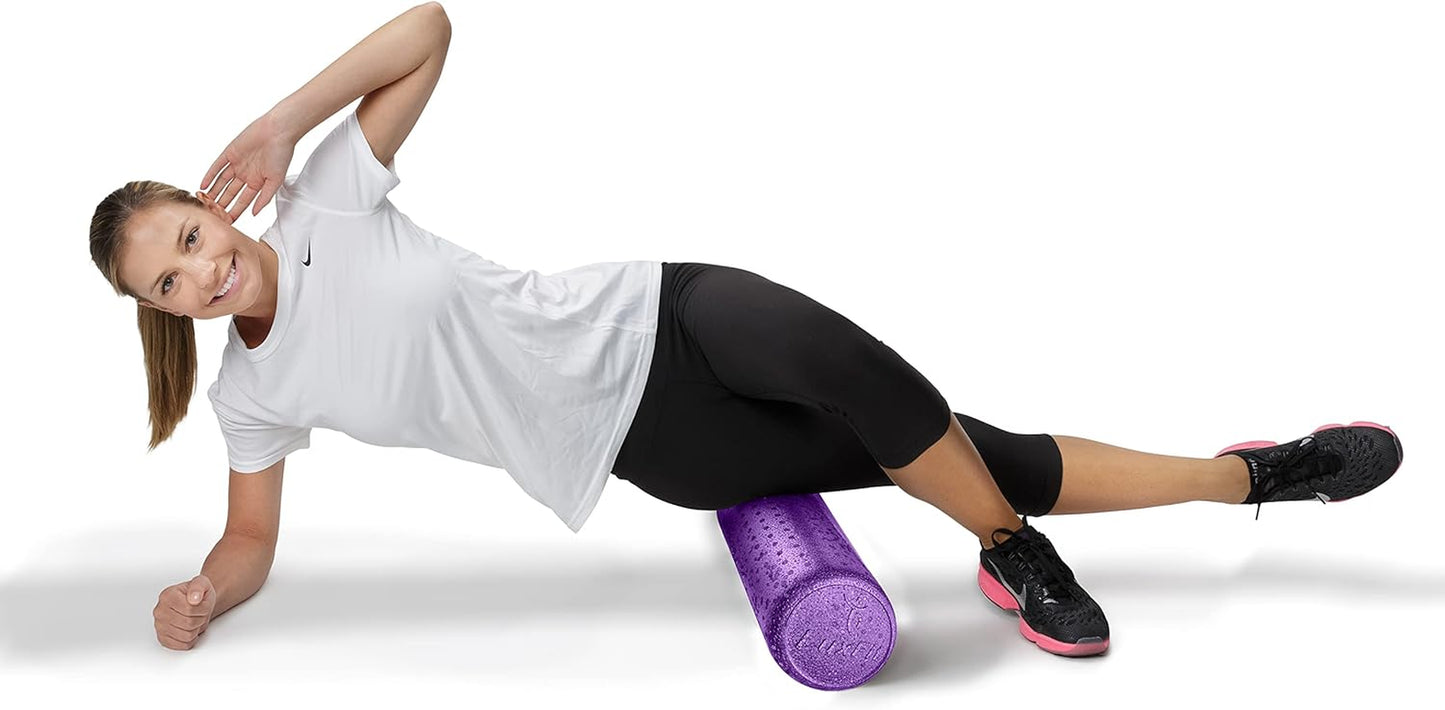 "Get the Ultimate Workout with Our Extra Firm Speckled Foam Roller - Includes Online Instructional Video!"