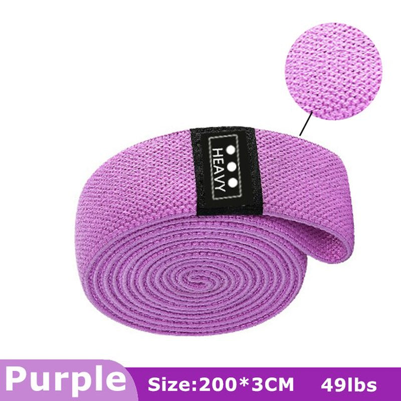 "Ultimate Resistance Loop Bands Set for a Powerful Home Workout - Achieve Your Fitness Goals with 5 Non-Slip Fabric Bands of Varying Intensity!"