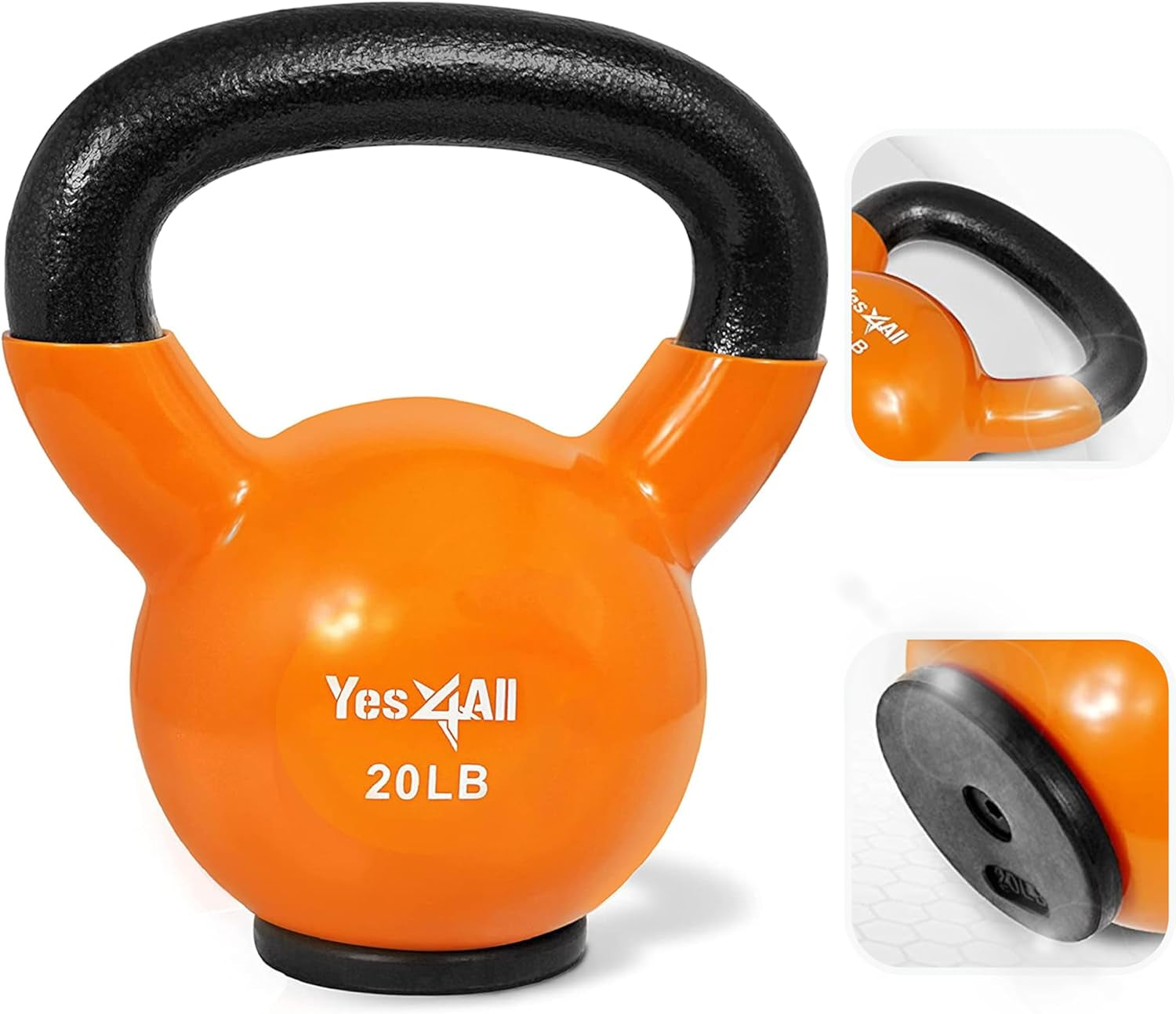 "Ultimate Strength Training Kettlebells - Enhance Your Home Gym with Comfort Grip, Wide Handle, and Special Protective Bottom - 5-50LB Weights"