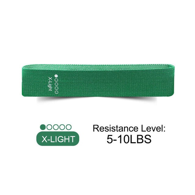 "Ultimate Resistance Loop Bands Set for a Powerful Home Workout - Achieve Your Fitness Goals with 5 Non-Slip Fabric Bands of Varying Intensity!"