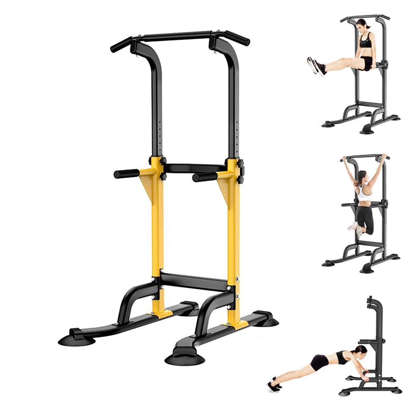 "Ultimate Home Gym Power Tower: Achieve Your Fitness Goals with Adjustable Height Pull-Up and Dip Station"