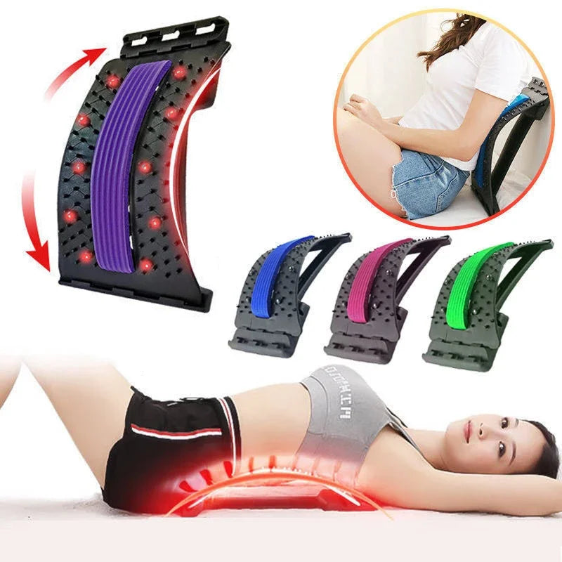 "Ultimate Magnetic Back Massager: Relieve Pain and Support Spine with Adjustable Levels for Waist, Neck, and Lumbar Fitness"